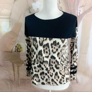 Karen Millen Color-block Animal Print Sweater